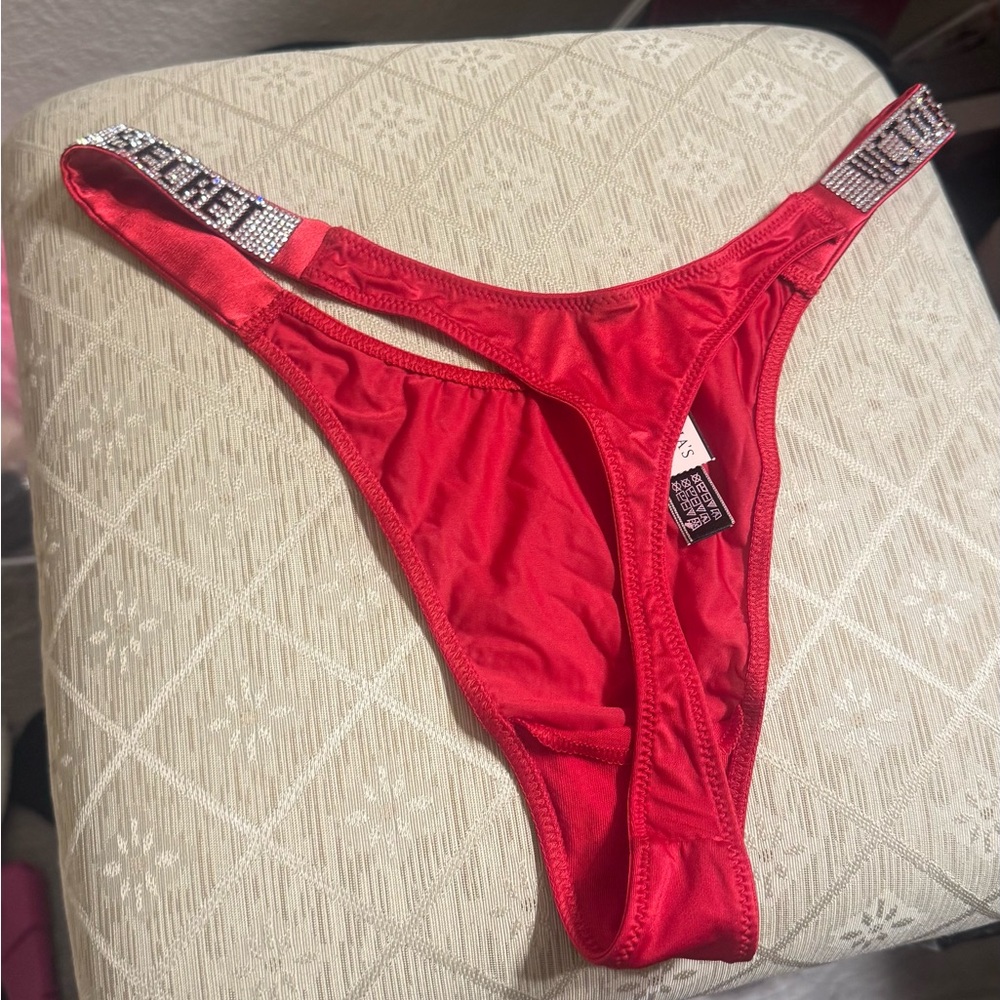 Victoria's Secret Red Thong with Sparkling Straps M - Picture 6 of 6